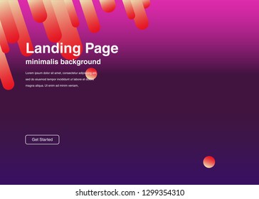 Minimal geometric background Dynamic shapes composition for landing page