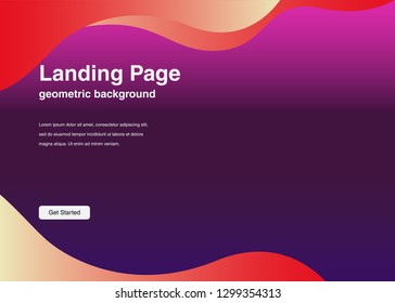 Minimal geometric background Dynamic shapes composition for landing page
