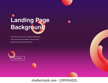 Minimal geometric background Dynamic shapes composition for landing page