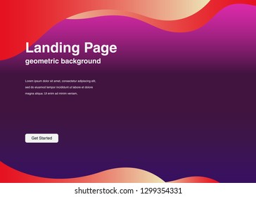 Minimal geometric background Dynamic shapes composition for landing page