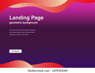 Minimal geometric background Dynamic shapes composition for landing page