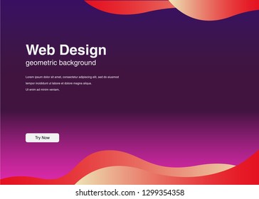 Minimal geometric background Dynamic shapes composition for landing page