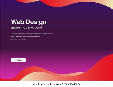 Minimal geometric background Dynamic shapes composition for landing page
