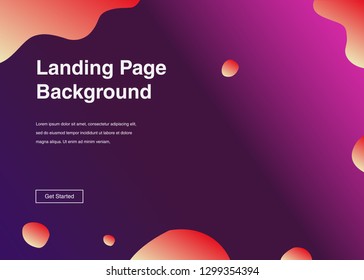 Minimal geometric background Dynamic shapes composition for landing page