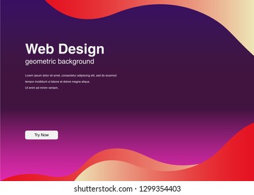 Minimal geometric background Dynamic shapes composition for landing page