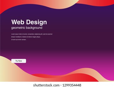 Minimal geometric background Dynamic shapes composition for landing page