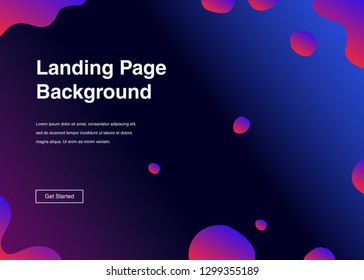 Minimal geometric background Dynamic shapes composition for landing page