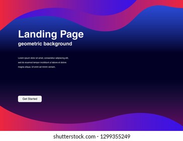 Minimal geometric background Dynamic shapes composition for landing page