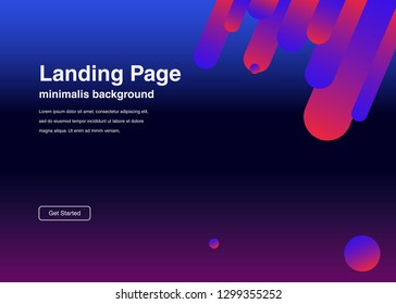 Minimal geometric background Dynamic shapes composition for landing page