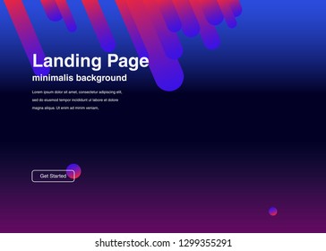 Minimal geometric background Dynamic shapes composition for landing page