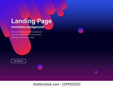 Minimal geometric background Dynamic shapes composition for landing page