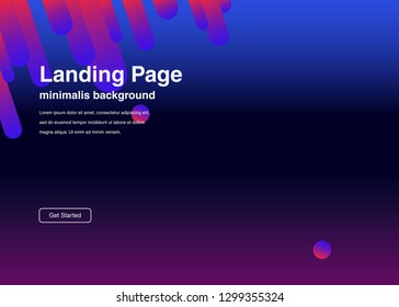 Minimal geometric background Dynamic shapes composition for landing page