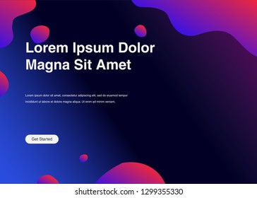 Minimal geometric background Dynamic shapes composition for landing page