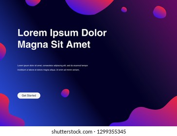 Minimal geometric background Dynamic shapes composition for landing page