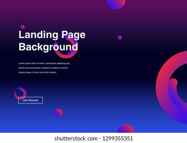 Minimal geometric background Dynamic shapes composition for landing page
