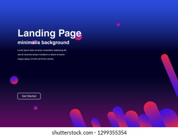 Minimal geometric background Dynamic shapes composition for landing page