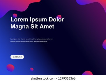 Minimal geometric background Dynamic shapes composition for landing page