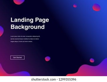 Minimal geometric background Dynamic shapes composition for landing page