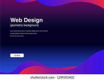Minimal geometric background Dynamic shapes composition for landing page