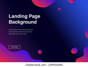 Minimal geometric background Dynamic shapes composition for landing page