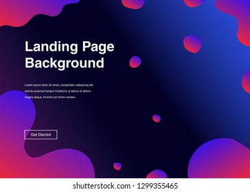 Minimal geometric background Dynamic shapes composition for landing page