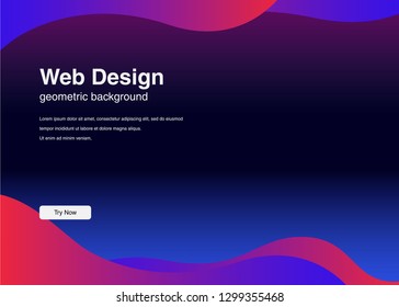 Minimal geometric background Dynamic shapes composition for landing page