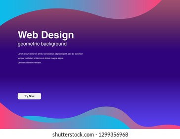 Minimal geometric background Dynamic shapes composition for landing page