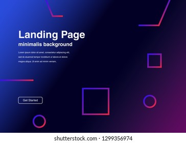 Minimal geometric background Dynamic shapes composition for landing page