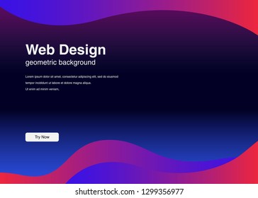 Minimal geometric background Dynamic shapes composition for landing page