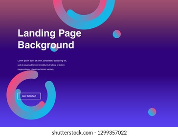 Minimal geometric background Dynamic shapes composition for landing page