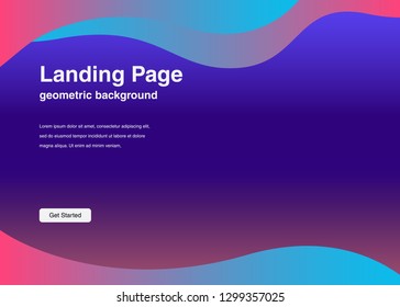 Minimal geometric background Dynamic shapes composition for landing page