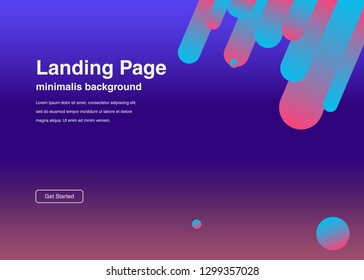 Minimal geometric background Dynamic shapes composition for landing page