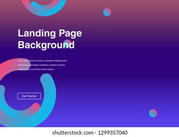 Minimal geometric background Dynamic shapes composition for landing page