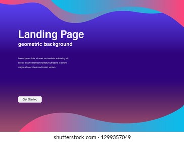 Minimal geometric background Dynamic shapes composition for landing page