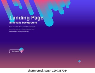 Minimal geometric background Dynamic shapes composition for landing page