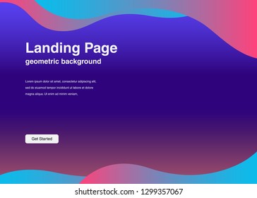 Minimal geometric background Dynamic shapes composition for landing page