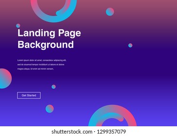 Minimal geometric background Dynamic shapes composition for landing page