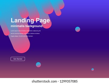Minimal geometric background Dynamic shapes composition for landing page