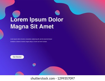 Minimal geometric background Dynamic shapes composition for landing page