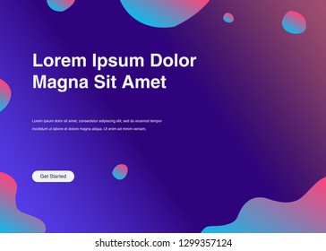 Minimal geometric background Dynamic shapes composition for landing page