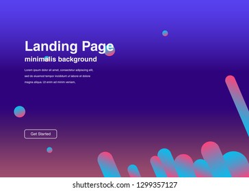 Minimal geometric background Dynamic shapes composition for landing page