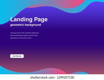 Minimal geometric background Dynamic shapes composition for landing page