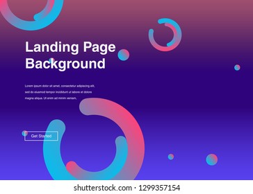 Minimal geometric background Dynamic shapes composition for landing page