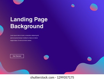 Minimal geometric background Dynamic shapes composition for landing page