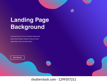 Minimal geometric background Dynamic shapes composition for landing page