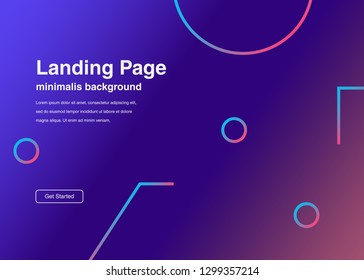 Minimal geometric background Dynamic shapes composition for landing page