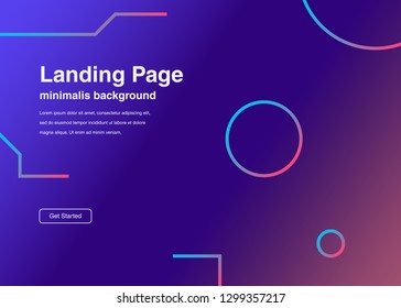 Minimal geometric background Dynamic shapes composition for landing page