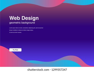 Minimal geometric background Dynamic shapes composition for landing page
