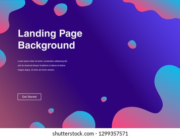 Minimal geometric background Dynamic shapes composition for landing page