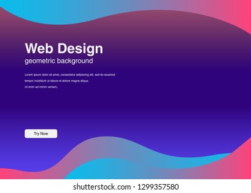 Minimal geometric background Dynamic shapes composition for landing page